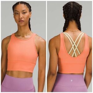 Lululemon Power Pivot Tank Rib – Golden Apricot – Estimated Size 2